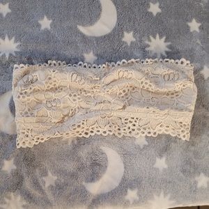 Aerie Ivory Lace Bandeau Top Size L